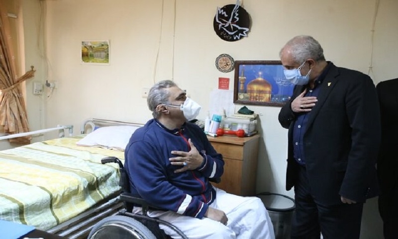 دیدار رئیس بنیاد شهید و امور ایثارگران با جانبازان آسایشگاه شهید بهشتی