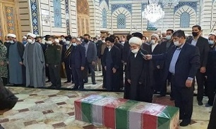 مراسم تشییع پیکر مطهر شهید «محسن فخریزاده» در قم برگزار شد