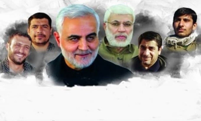 برگزاری مراسم بزرگداشت شهید «قاسم سلیمانی» مقابل لانه جاسوسی آمریکا