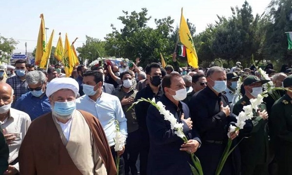 پیکر مطهر شهید مدافع حرم «حاج سید احمد قریشی» تشییع شد