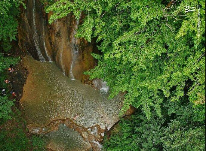عکس/ آبشار دیدنی آهکی در مازندران