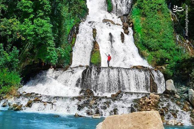 عکس/ آبشار زیبای لندی در چهارمحال و بختیاری