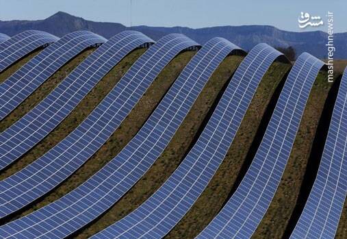 تصاویر هوایی از مزرعه برق خورشیدی چین