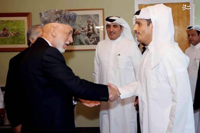 عکس/ دیدار وزیر خارجه قطر با کرزی و عبدالله عبدالله