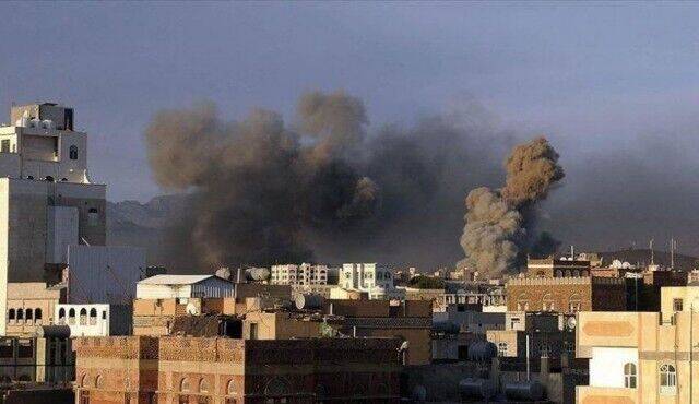پایتخت یمن زیر بمباران ائتلاف سعودی