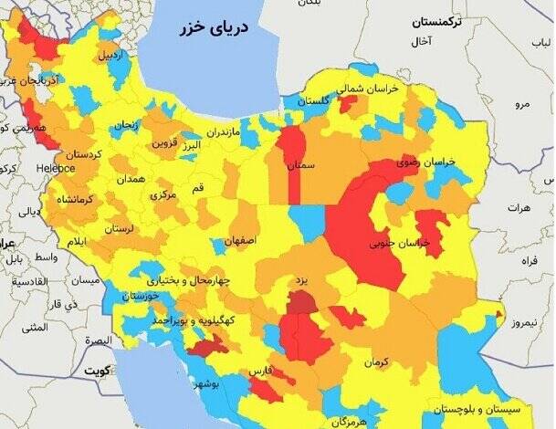 رنگ ۵۰ شهر کرونایی آبی شد/ فقط ۲۴ شهر قرمز داریم