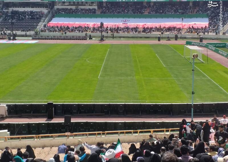 تصاویر هوایی از حال و هوای استادیوم آزادی