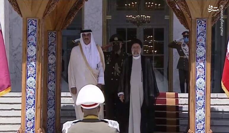 فیلم/ مراسم استقبال از امیر قطر در کاخ سعدآباد