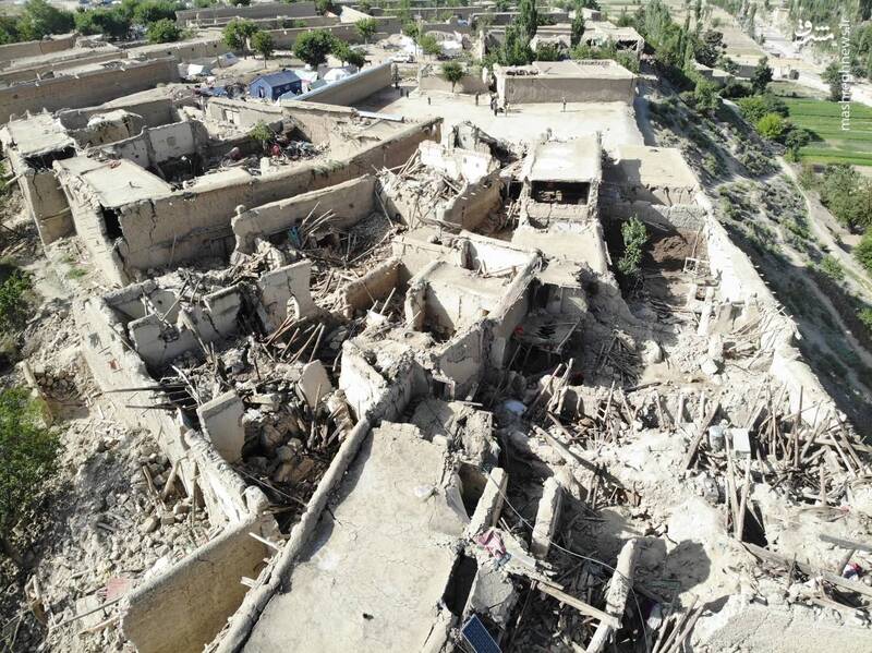 تصاویر هوایی از تخریب خانه‌ها در زلزله افغانستان