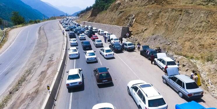 ترافیک سنگین در محورهای تهران-شمال