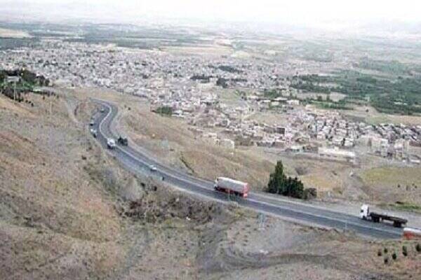 تصویر هوایی از گردنه‌ گویجه‌بئل در بزرگراه اهر-تبریز