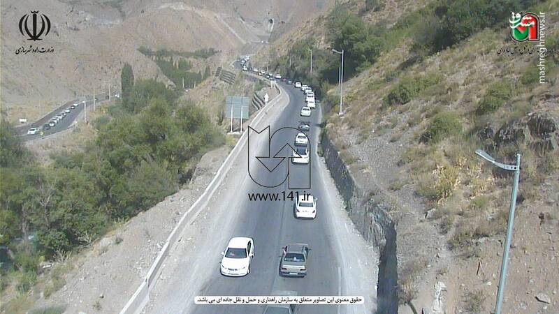 عکس/ ترافیک سنگین در جاده کرج - چالوس