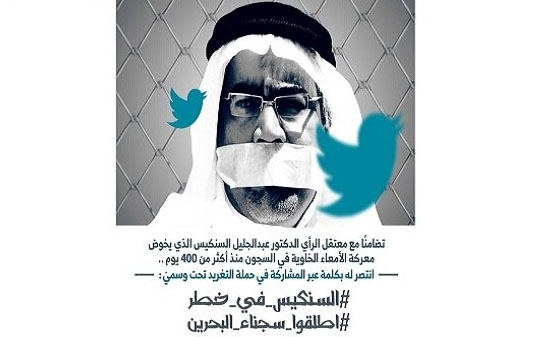 اعتصاب غذای استاد دانشگاه بحرینی ۴۰۰ روزه شد