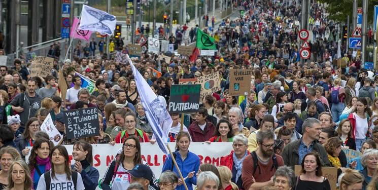 راهپیمایی ۲۵ هزار نفری در بلژیک علیه کم‌کاری دولت در امور اقلیمی