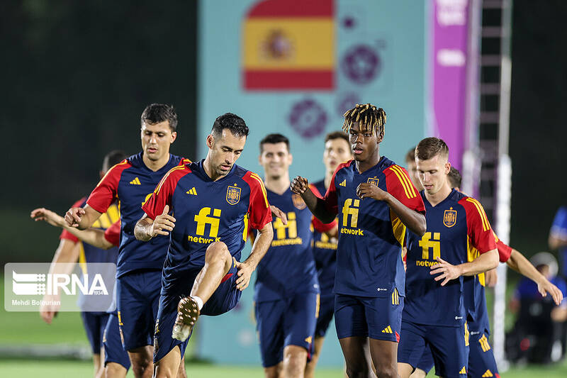 عکس/ تمرین تیم‌های ملی فوتبال آرژانتین و اسپانیا