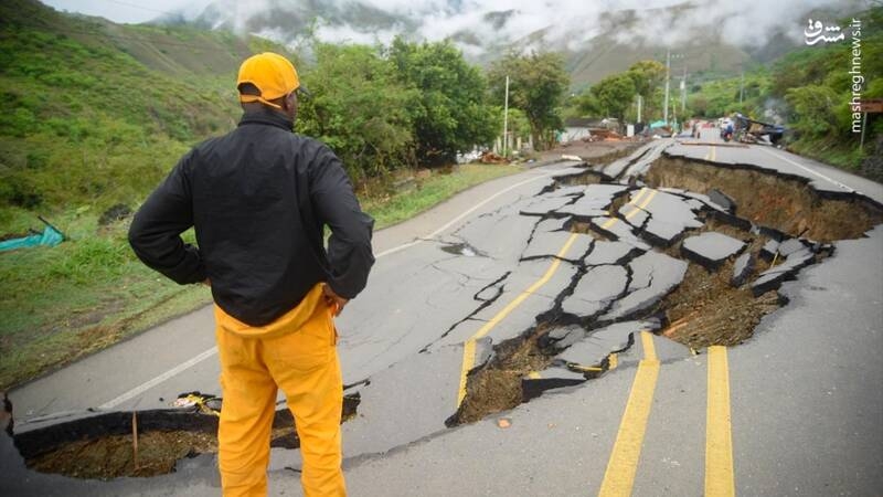 عکس/ رانش زمین بر اثر باران در کلمبیا