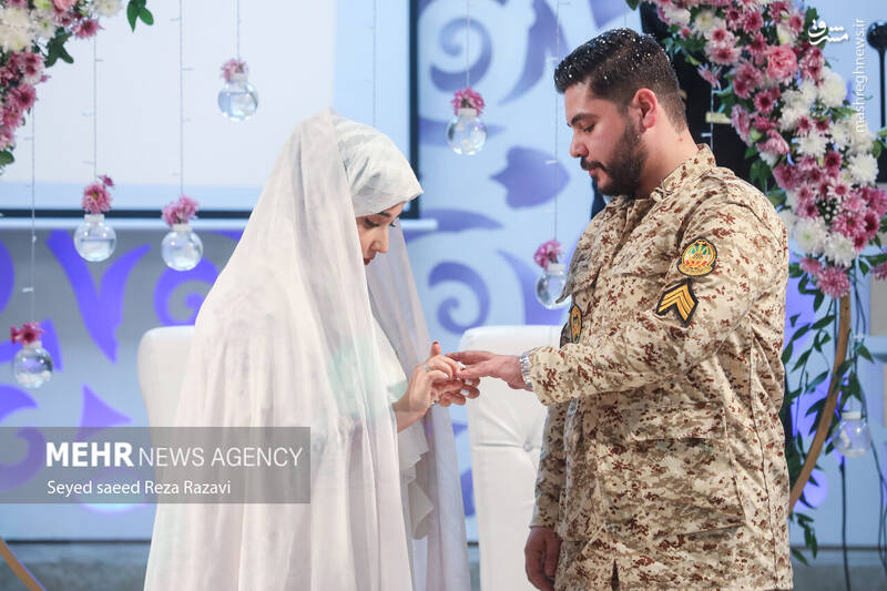 عکس/ مراسم جشن ازدواج ۲۵۴ سرباز وظیفه