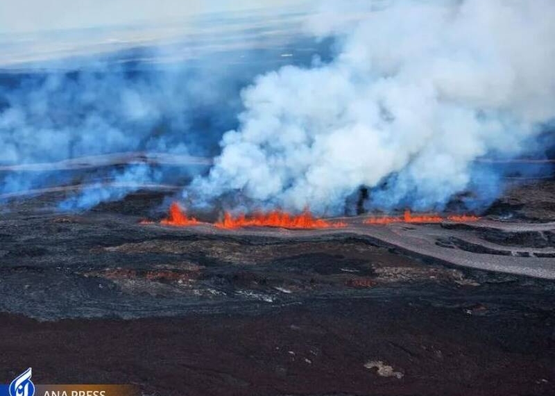 تصویر خیره‌کننده از جریان گدازه آتشفشان هاوایی