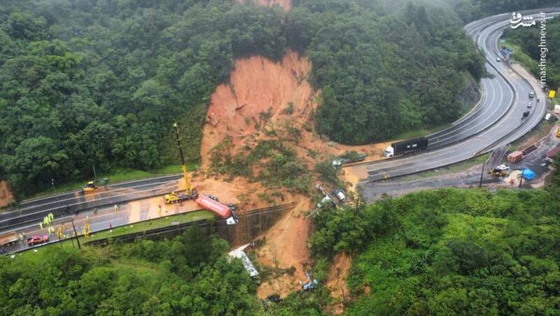 عکس/ رانش زمین پس از باران شدید در برزیل