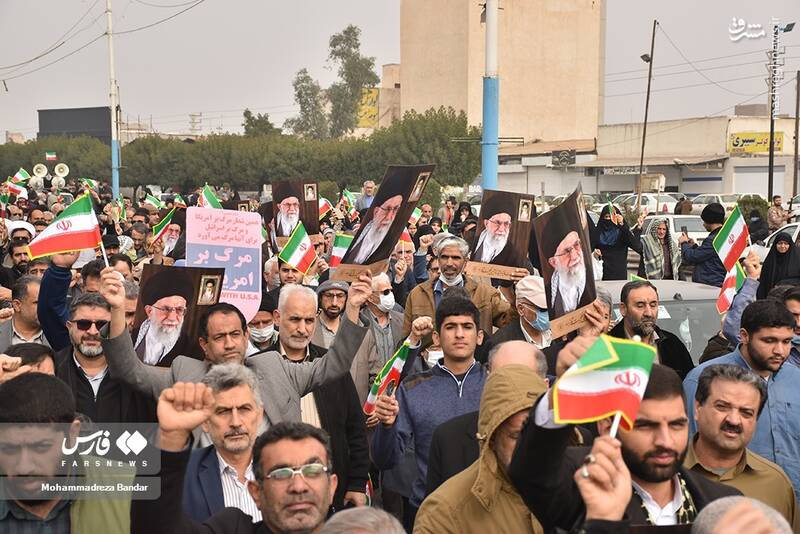 عکس/ راهپیمایی مردم اهواز در پی اهانت به قرآن