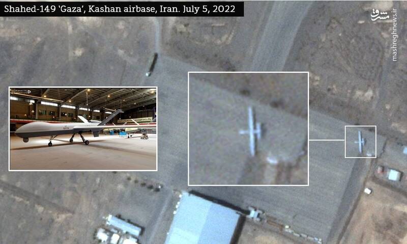 اولین تصویر ماهواره‌ای از پهپاد شاهد 149 سپاه
