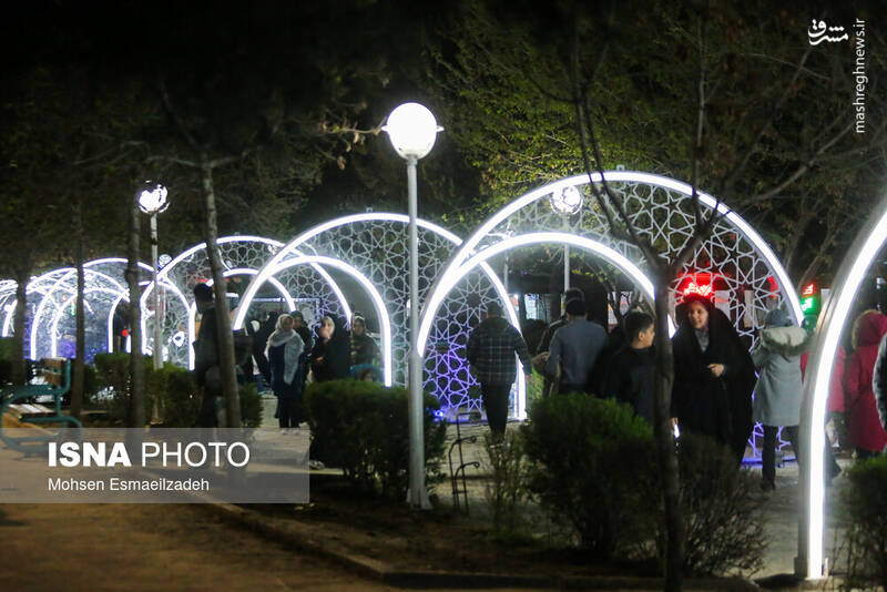 عکس/ جشنواره هنرهای نوری در پارک کوهسنگی مشهد