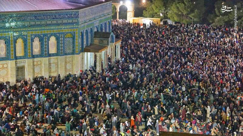 عکس/ ۲۸۰ هزار معتکف فلسطینی در مسجدالاقصی