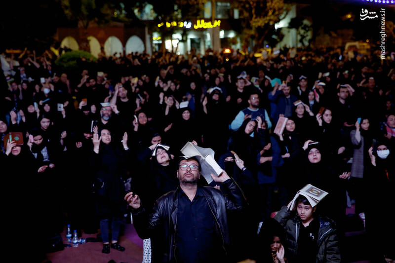 عکس/ شب بیست و یکم رمضان در میدان فلسطین
