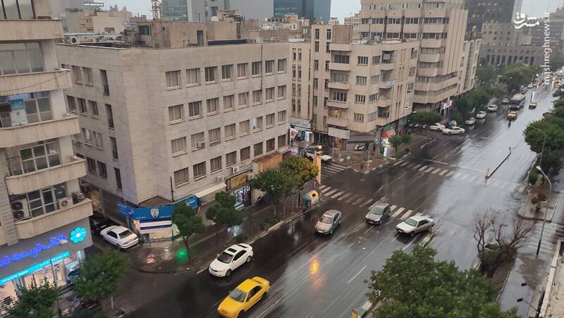 آسمان تهران بارانی شد