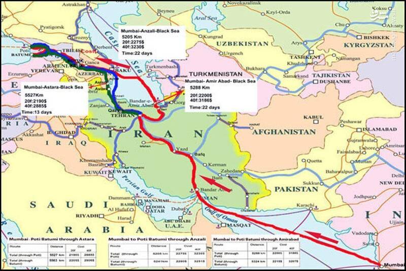 احداث کریدور شمال به جنوب به سود روس‌ها است یا ایران؟ / رونمایی از مهمترین رقیب کانال سوئز در تهران+ نقشه