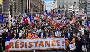 فیلم/ تظاهرات هزاران نفری فرانسوی‌ها علیه ماکرون