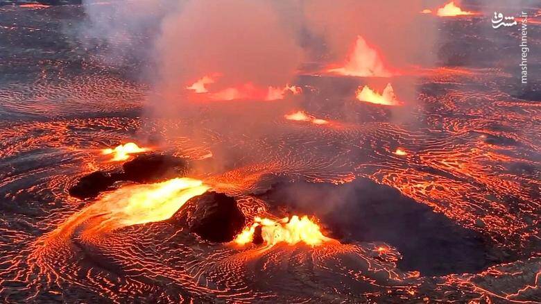 تصاویر خیره‌کننده از فوران آتشفشان در هاوایی