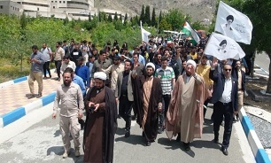 راهپیمایی دانشجویان کرمانشاه در حمایت از دانشجویان آمریکا