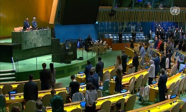 یک دقیقه سکوت در مجمع عمومی سازمان ملل به احترام رییس جمهور فقید