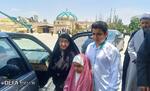 تصاویر/ استقبال از مادر شهید «سیدمحسن غریبیان»  در موزه دفاع مقدس همدان