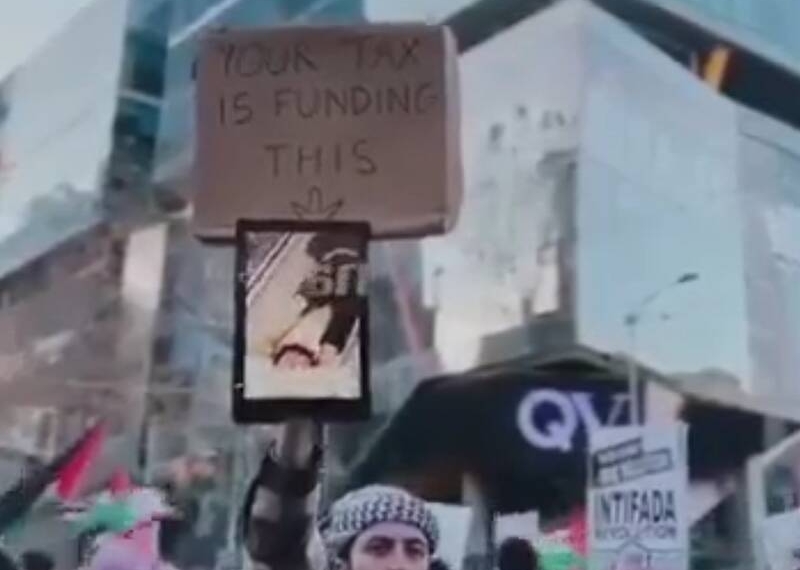 خلاقیت شهروند کانادایی در دفاع از فلسطین+فیلم