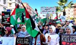 مردم مراکش در حمایت از غزه تظاهرات کردند