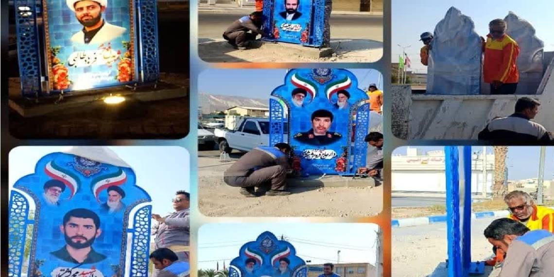 تمثال سرداران، شهدای ترور و مدافع حرم در میادین لامِرد نصب شد