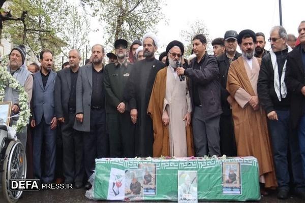 پیکر جانباز شهید «حاج حسین باباکردی» به خاک سپرده شد