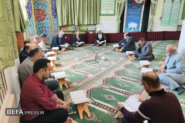 ختم قرآن کریم در آخرین روز ماه مبارک رمضان در سازمان به یاد 39 شهید جهادگر برگزار شد