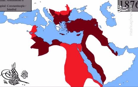 نقشۀ متحرک دولت عثمانی از آغاز امارت تا پایان خلافت