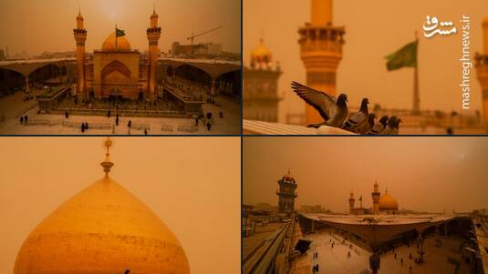 گویی خاک به پابوسی حضرت ابوتراب مشرف شده است+ عکس