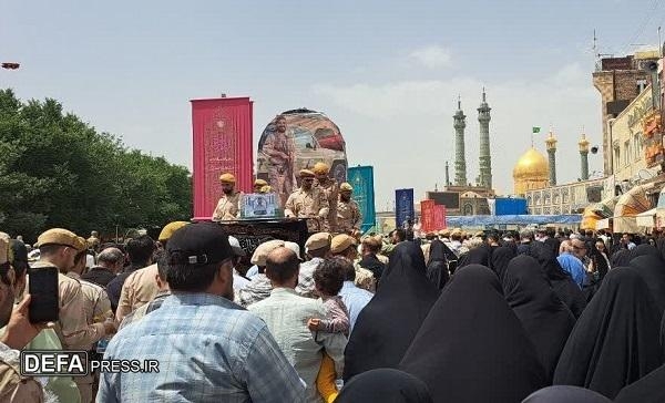 پیکر تکاور شهید «نایینی» جهت خاکسپاری از قم به کاشان منتقل شد