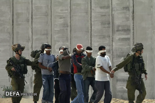 استفاده اسرائیل از یک فلسطینی به عنوان سپر انسانی در غزه+فیلم