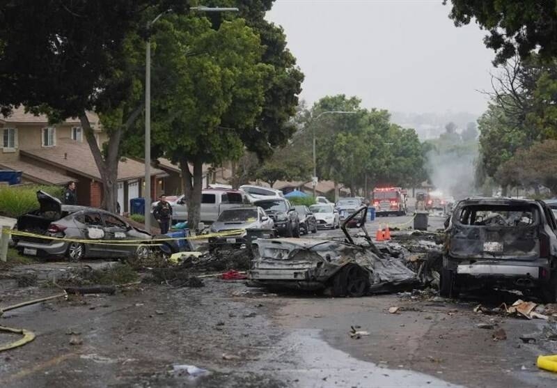 سقوط یک جت در آمریکا چندین کشته بر جا گذاشت