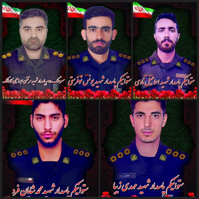 اسامی ۵ شهید پاسدار خراسانجنوبی در پی تجاوز رژیم غاصب صهیونیستی