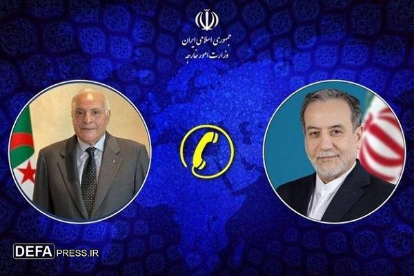 گفتگوی تلفنی وزرای امور خارجه الجزایر و عراقچی درباره تجاوز نظامی رژیم صهیونیستی علیه ایران