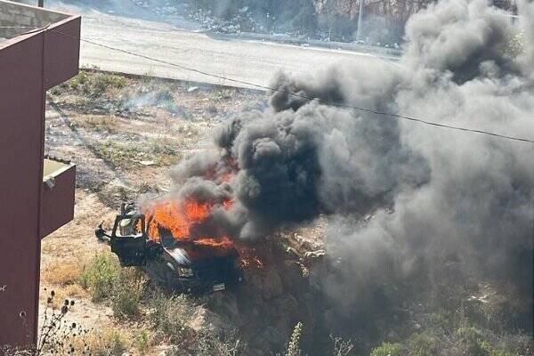 شلیک ۳ موشک از پهپاد اسرائیلی به یک خودرو جنوب لبنان