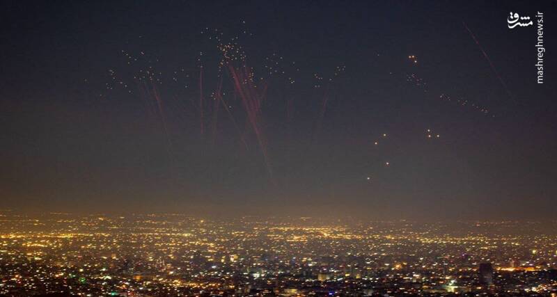 عکس/ فعالیت پدافند شبانه در تهران