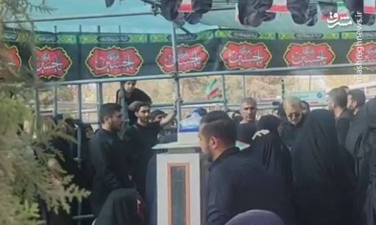 فیلم/ حضور علی لاریجانی در آیین تشییع شهید والامقام محرابی